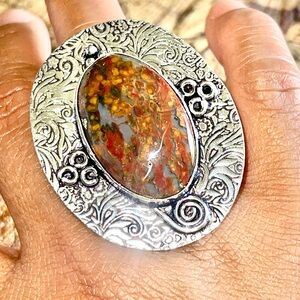 Brecciated Jasper Ring Size 8